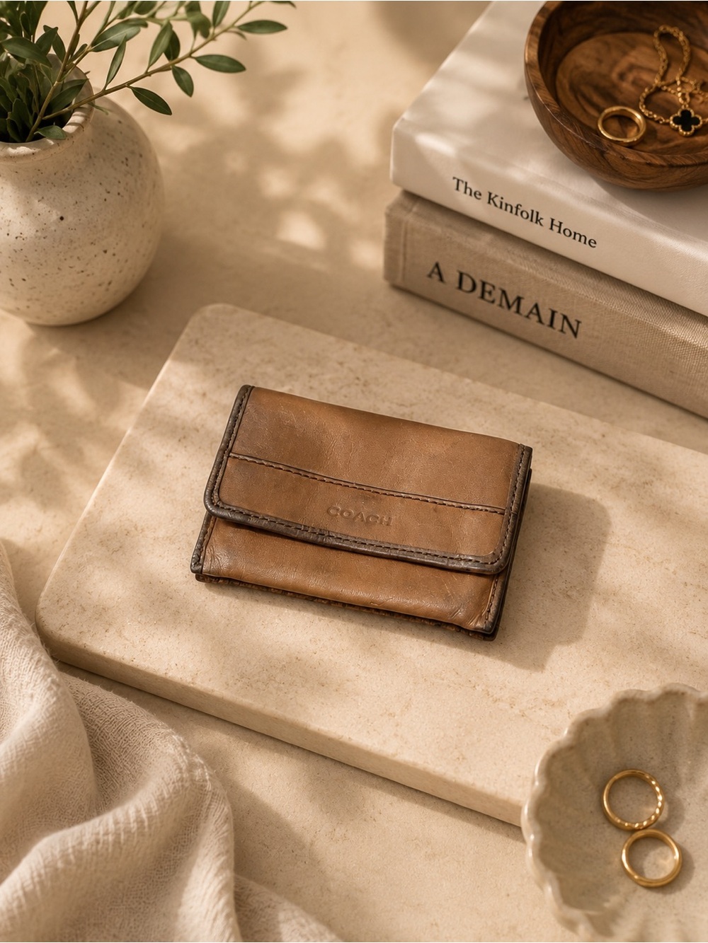 Rare coach leather card holder